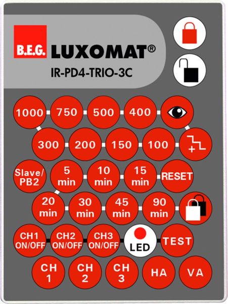 B.E.G. 92851 IR-Fernbedienung IR-PD4-TRIO-3C