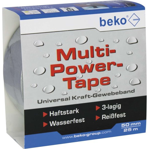 Beko 262205251 Multi-Power-Tape 50mm x 25 Meter silber