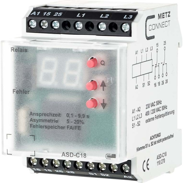 Metz Connect ASD-C18 230VAC2We9,9 Überwachungsrelais