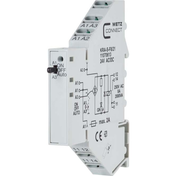 Metz Connect KRA-S-F8/21 1W Koppelbaustein 24AC/DC