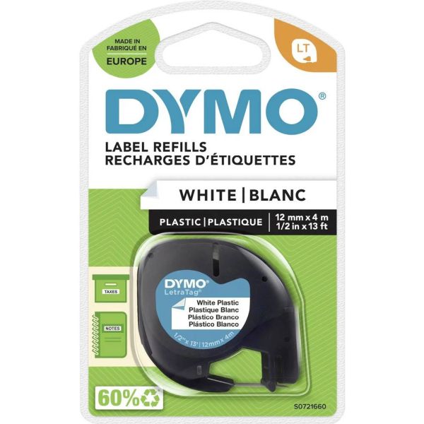 Dymo 91221 LetraTag Band weiß 12mm/4 Meter