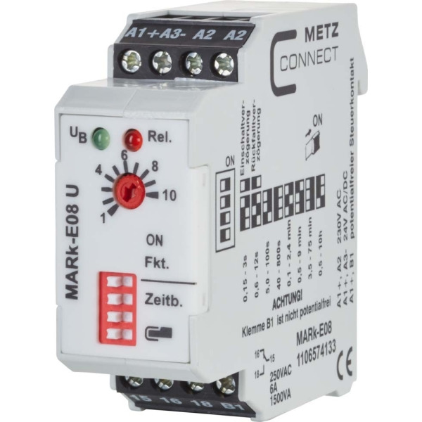 Metz Connect MARk-E08 U230AC/24UC Zeitrelais 15s-10h